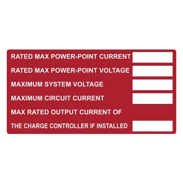 596-00653 LABEL ID/RATINGS 4"X2" 50PC