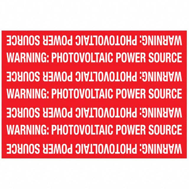596-00208 LABEL ELECT WARN 7.25"X5" WHT/RD
