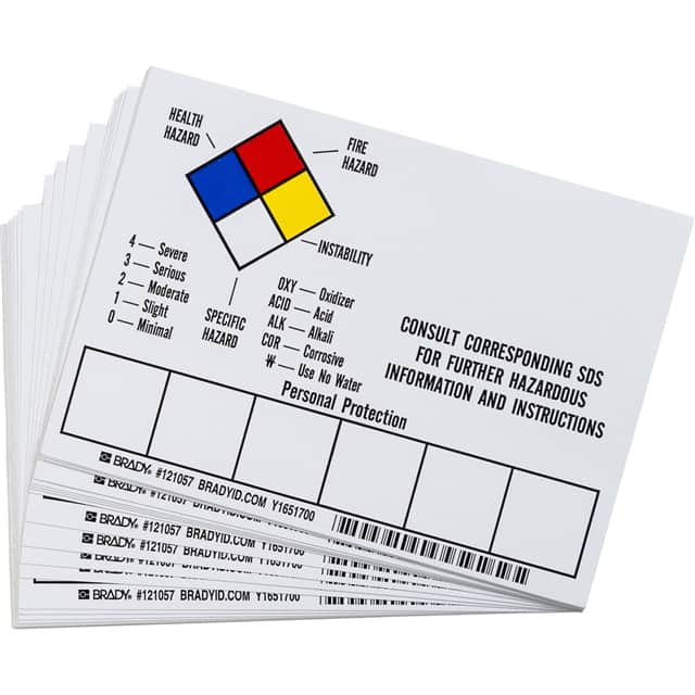 121057 B7569, 7"W X 5"H,BLANK NFPA, 50/