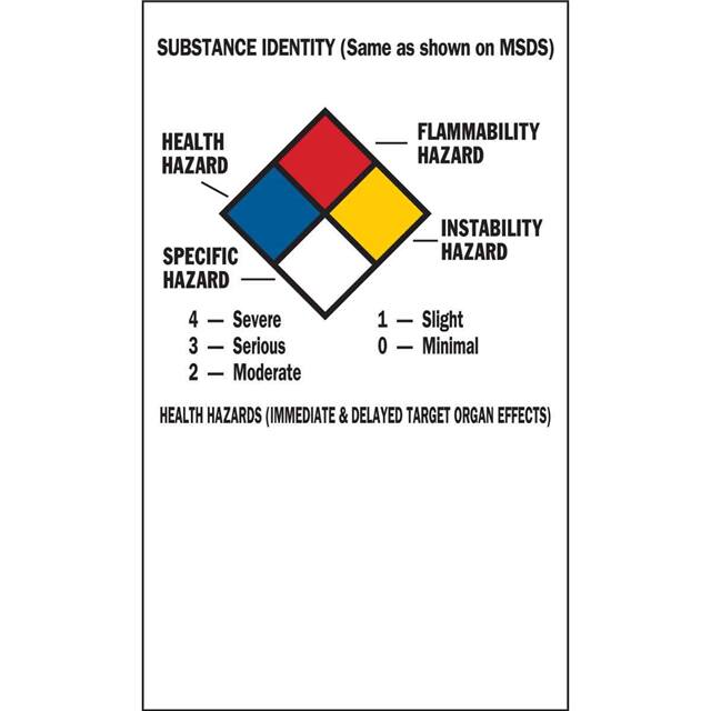 121165 VINYL,5X3,NFPA WRITE-ON LABEL,50