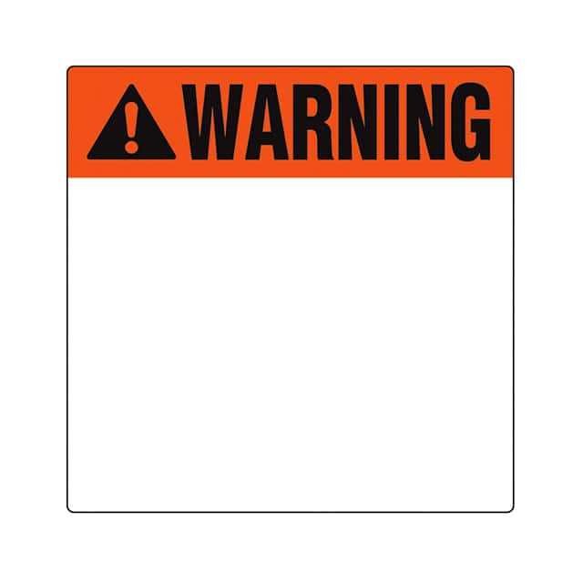 C400X400A51 LABEL ID/RATINGS 4"X4" OR/BK/WHT