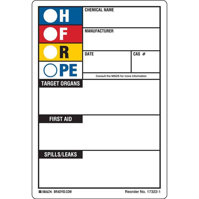 17322-1LS B-235 5.875X4 250/PK HMIG LABEL