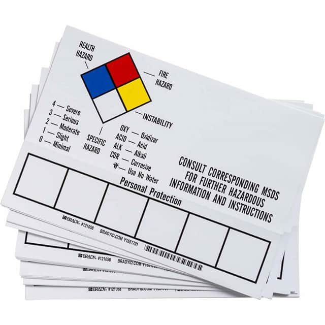 121058 B7569,NFPA CONTAINER LABEL, 50/P