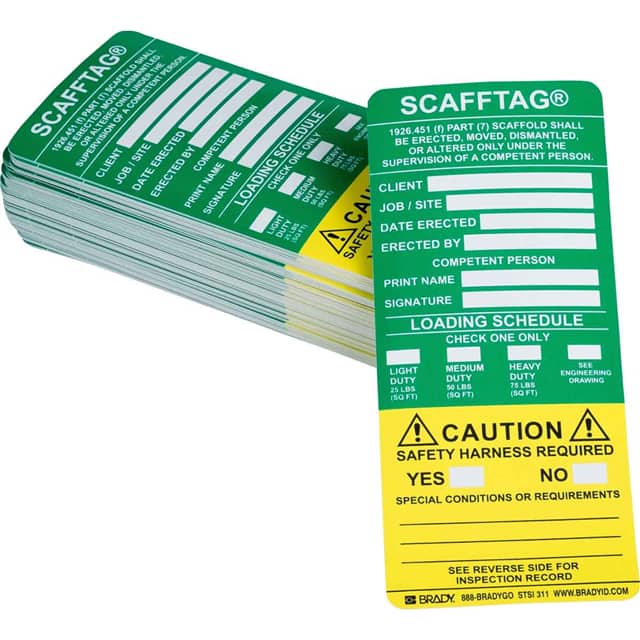 SCAF-STSI 311 SCAFFTAG STANDARD INSERTS PK100