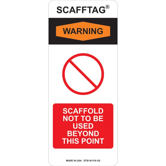 SCAF-STSIW 510 SCAFFTAG INSERTS WARNING 100/PK