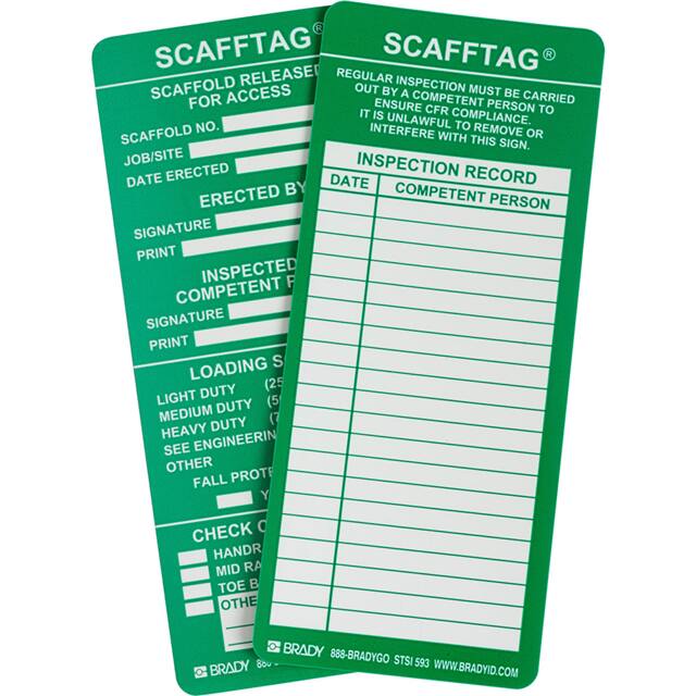 SCAF-STSI593 SCAFFTAG STD INSERTS 3 1/4X7 5/8