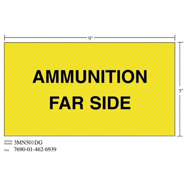 3MN501DG 3M DIAMOND GRADE WEAPON SIGN 3MN