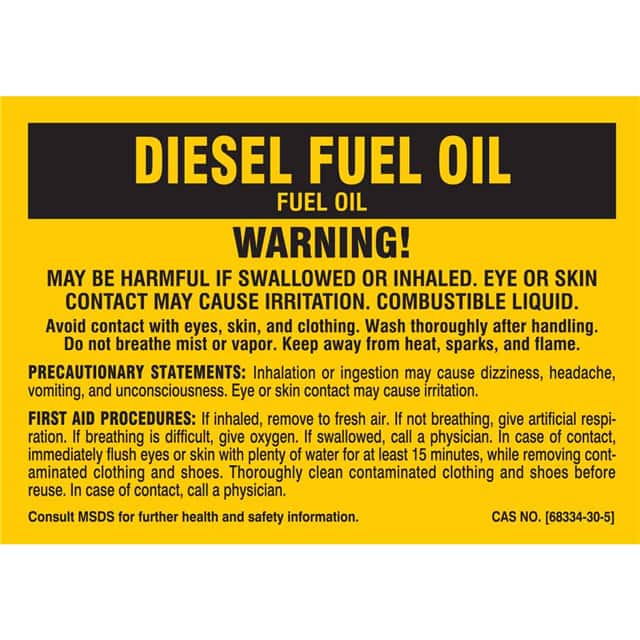 7254RLS B-302 7X10 25/PK DIESEL FUEL OIL