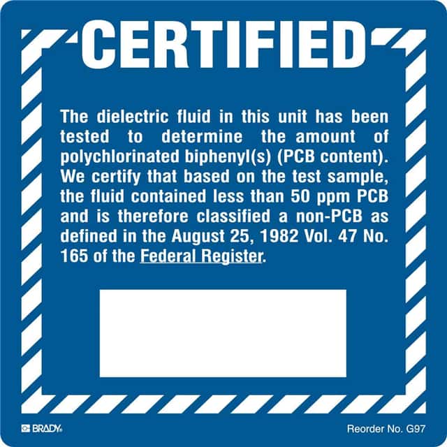 G97LS B302 6X6 100/PK CERTIFIED CHEMIC