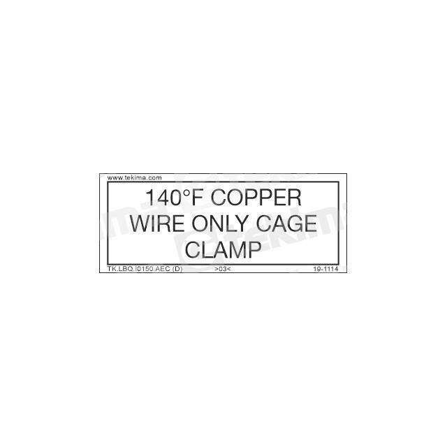 TK.LBQ.I0150.AFC INFORMATIVE LABEL, 12 PCS/PACK