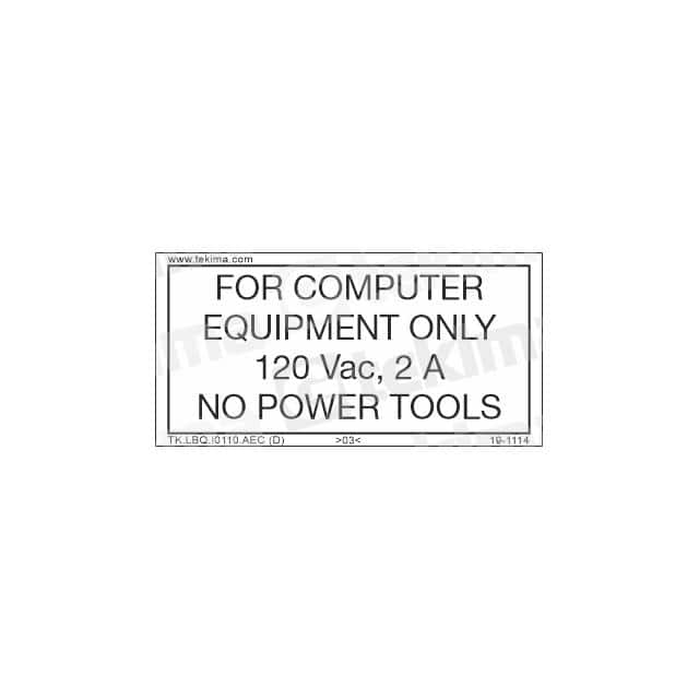 TK.LBQ.I0110.AFC INFORMATIVE LABEL, 12 PCS/PACK