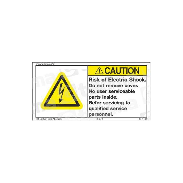 TK.LB.C0120S.AFC CAUTION LABEL, 12 PCS/PACK