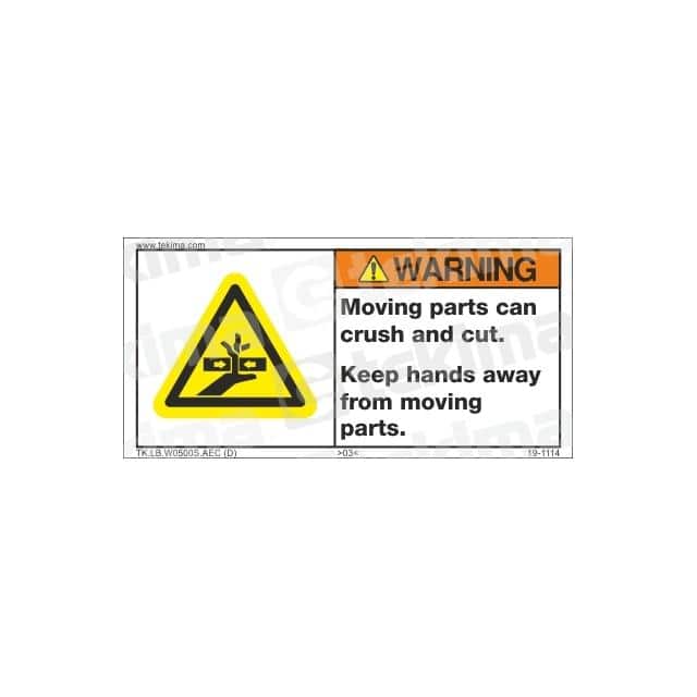 TK.LB.W0500S.AEC WARNING LABEL, 12 PCS/PACK