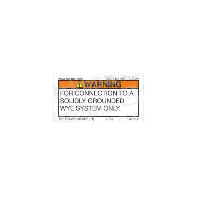 TK.LBQ.W0040.AEFC WARNING LABEL, 12 PCS/PACK