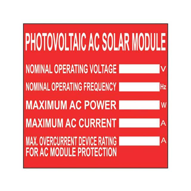 C400X400SP1-ASM LABEL ID/RATINGS 4"X4" 50PC
