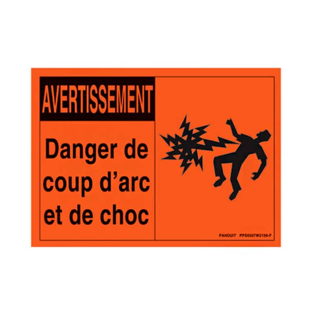 PPS0204W2100-F SIGN ELECTRL WARN 4.5"X2.25"