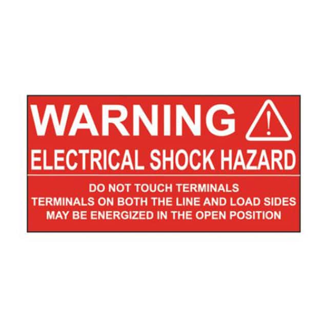PPS0204WSL1-TER LABEL ID RATINGS 4"X2" WHITE/RED