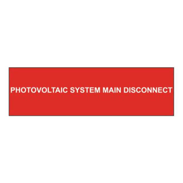 PPS0206BSR1-MD LABEL ID RATINGS 6"X1.75" WHT/RD