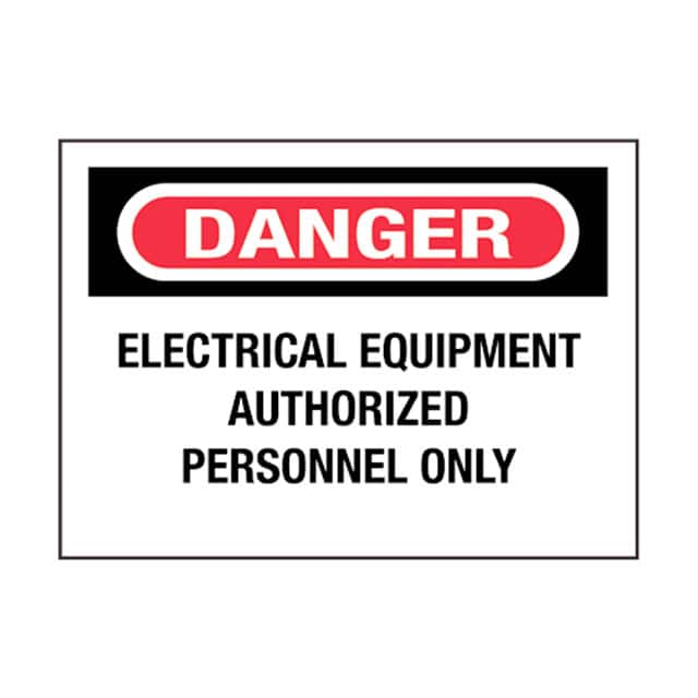 PPS0305D70 SIGN ELECTRL WARN 5"X3.5" BLK/WT