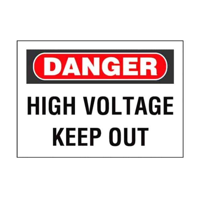 PPS0305D73 SIGN ELECTRL WARN 5"X3.5" BLK/WT