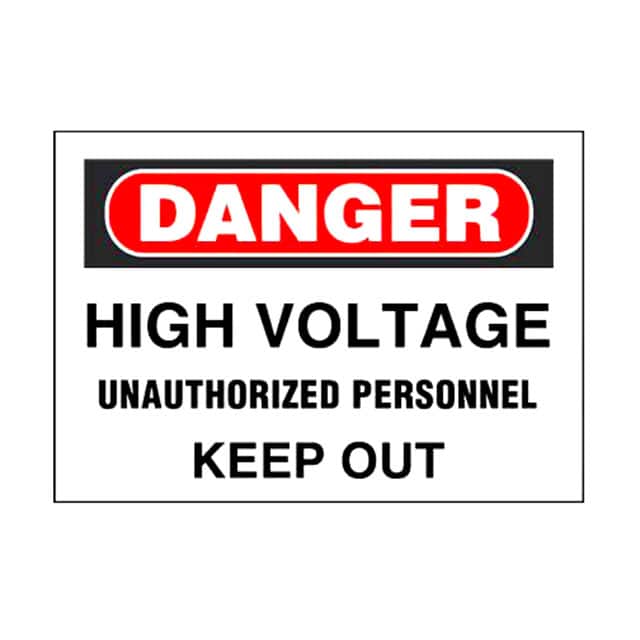 PPS0305D75 SIGN ELECTRL WARN 5"X3.5" BLK/WT