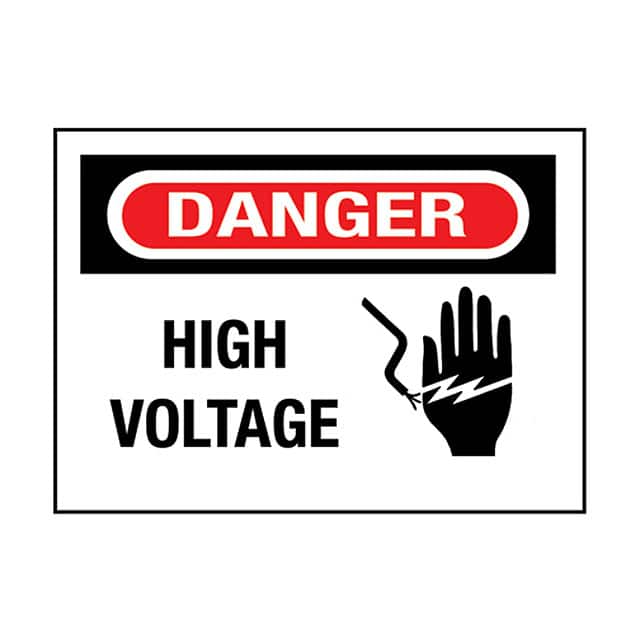 PPS0305D76 SIGN ELECTRL WARN 5"X3.5" BLK/WT