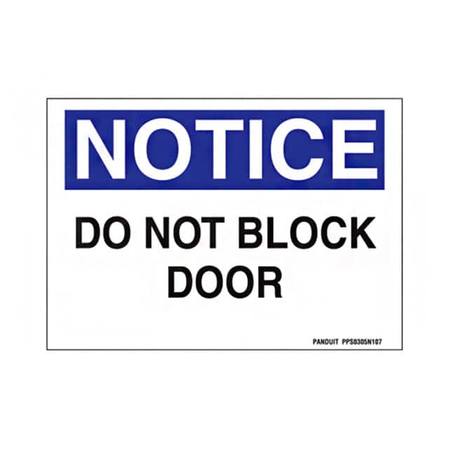 PPS0305N107 SIGN ID RATING 5"X3.5" BK/BLU/WT