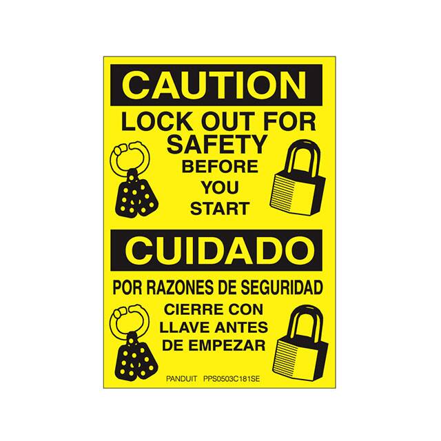 PPS0503C181SE SIGN ELECTRL WARN 5"X3.5" BLK/YL