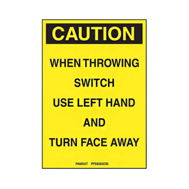 PPS0503C95 SIGN ELECTRL WARN 5"X3.5" BLK/YL