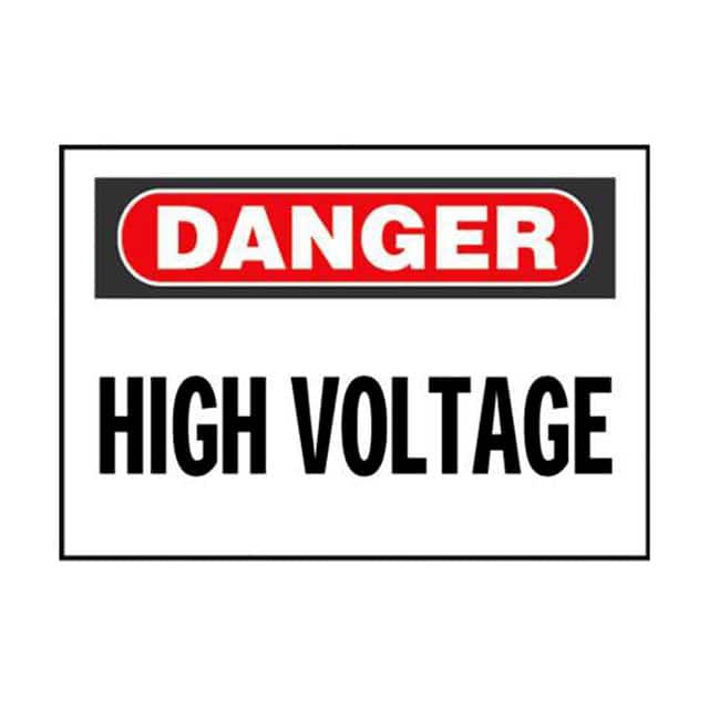 PVS0710D72Y SIGN ELECTRL WARN 10"X7" BLK/RED