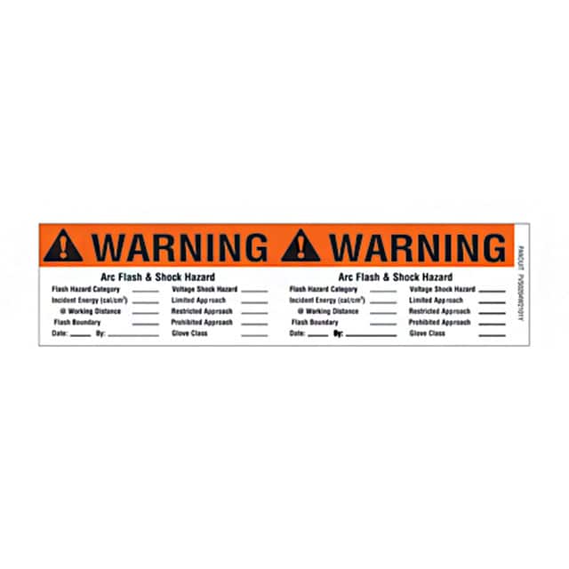 PVS0204W2103Y SIGN ELECTRL WARN 4.5"X2.25"