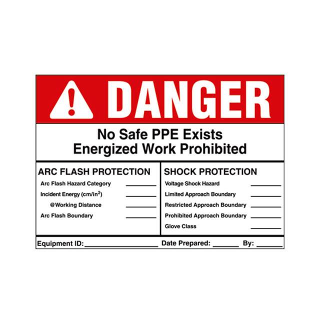PVS0305D2101Y SIGN ELECTRL WARN 5"X3.5" BLK/RD
