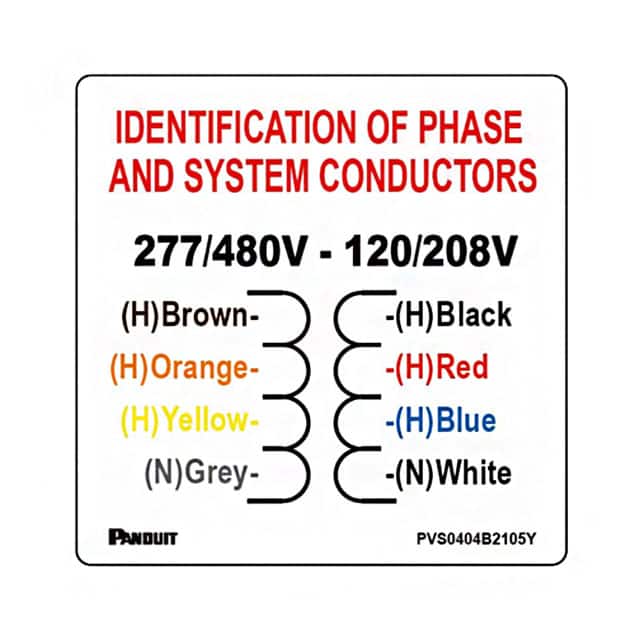 PVS0404B2105Y LABEL ID RATINGS 4"X4"