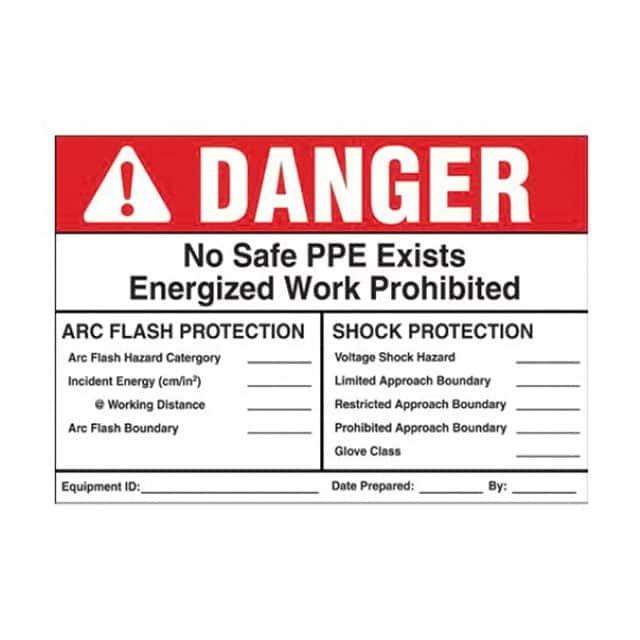PVS0507D2101Y SIGN ELECTRL WARN 7"X5" BLCK/RD