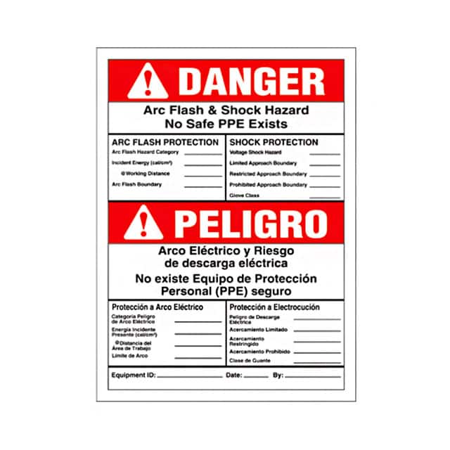 PVS0705D2105Y-S SIGN ELECTRL WARN 7"X5" BLCK/RD