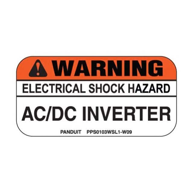 PPS0103WSL1-W09 LABEL ELECTRL WARN 3"X1.5" 50PC