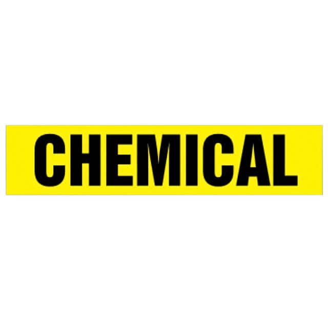 PPMA1093B LABEL 8"X1.5" BLACK/YELLOW