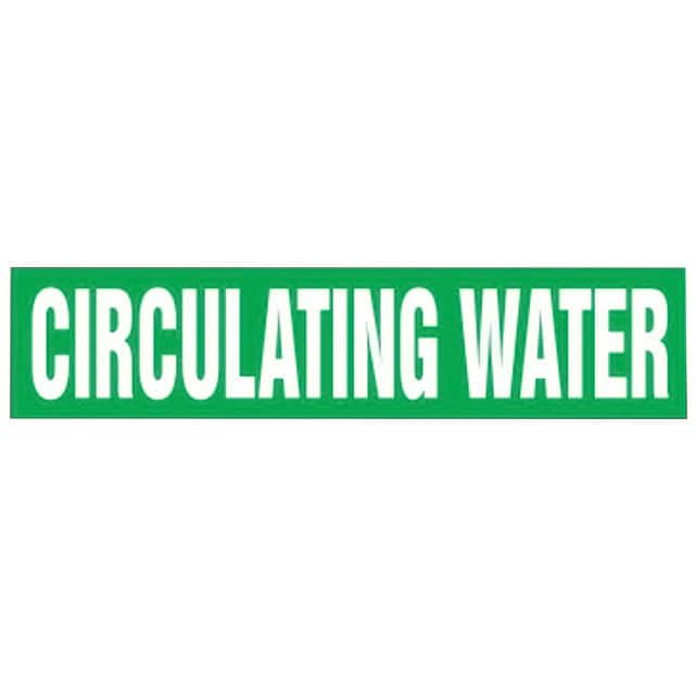 PPMA1109B LABEL 8"X1.5" WHITE/GREEN