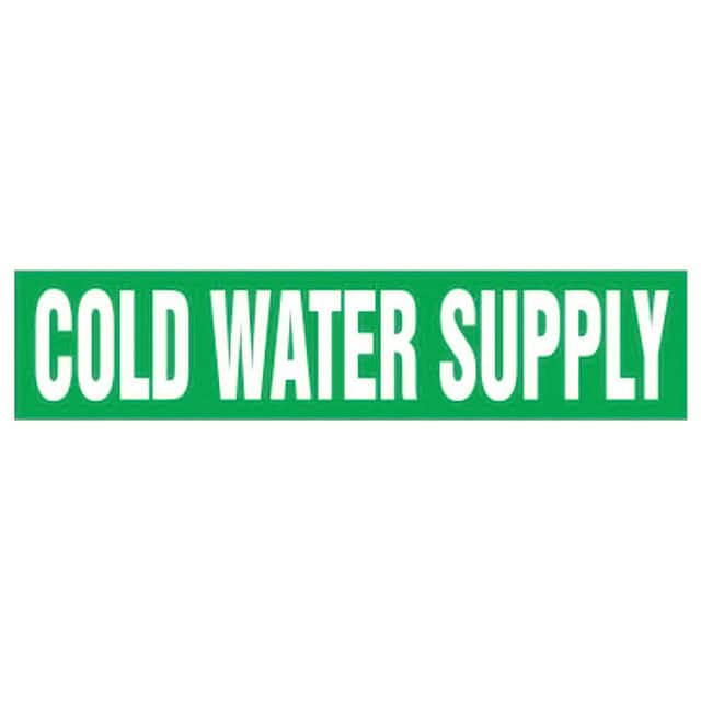 PPMA1123A SS PIPE MRKR, COLD WATER SUPPLY,