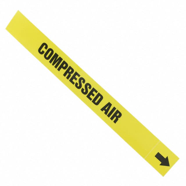 PPMA1125A LABEL 8"X1" BLACK/YELLOW