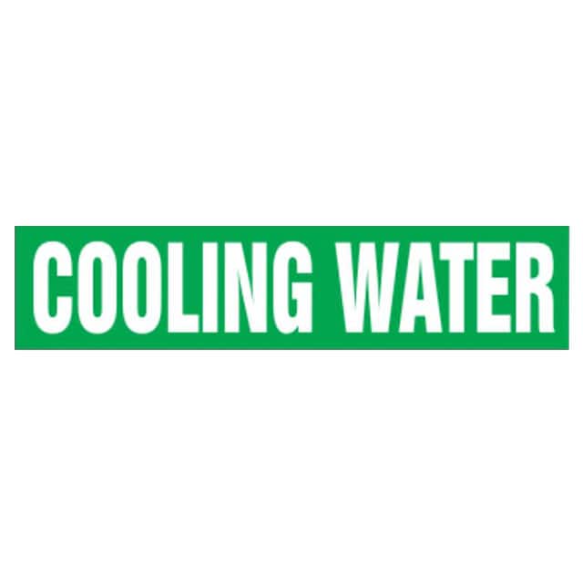 PPMA1147B LABEL 8"X1.5" WHITE/GREEN