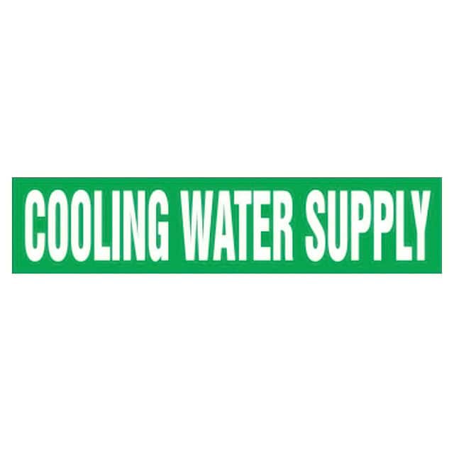 PPMA1151B LABEL 8"X1.5" WHITE/GREEN