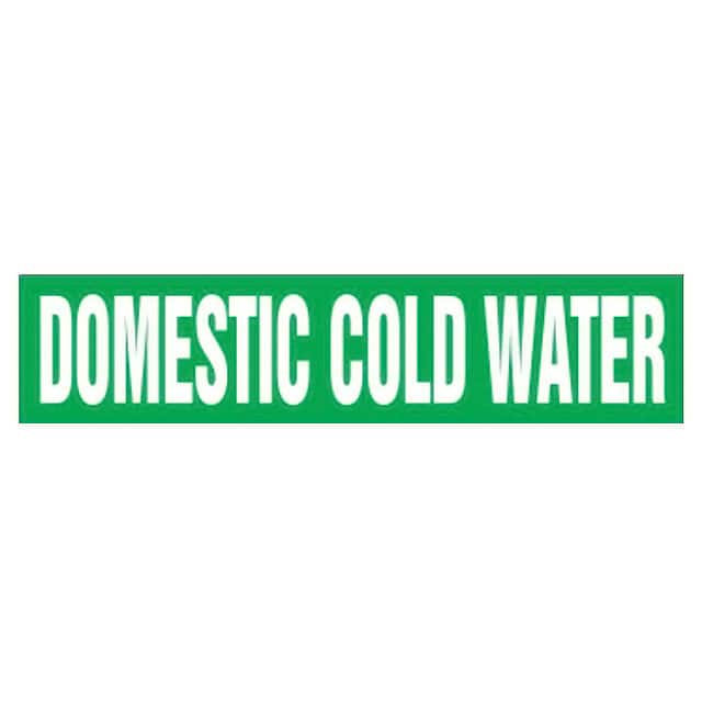 PPMA1171B LABEL 8"X1.5" WHITE/GREEN