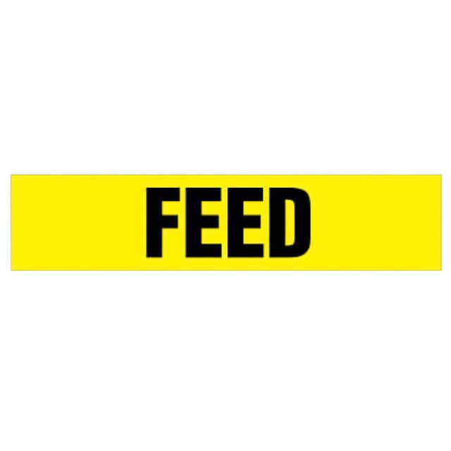 PPMA1211B LABEL 8"X1.5" BLACK/YELLOW