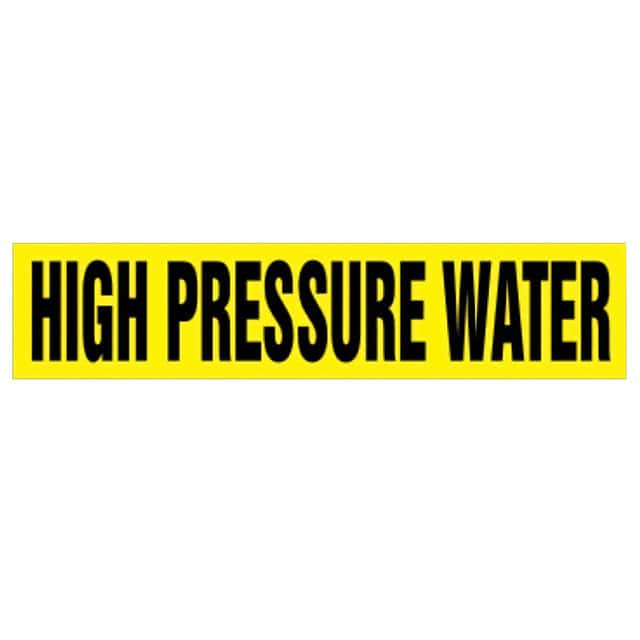 PPMA1315D LABEL 12"X2.5" BLACK/YELLOW