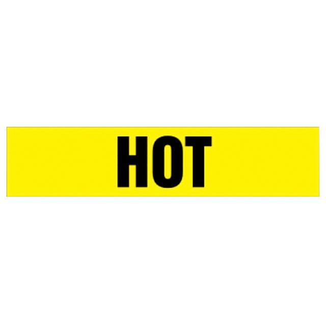 PPMA1321D LABEL 12"X2.5" BLACK/YELLOW