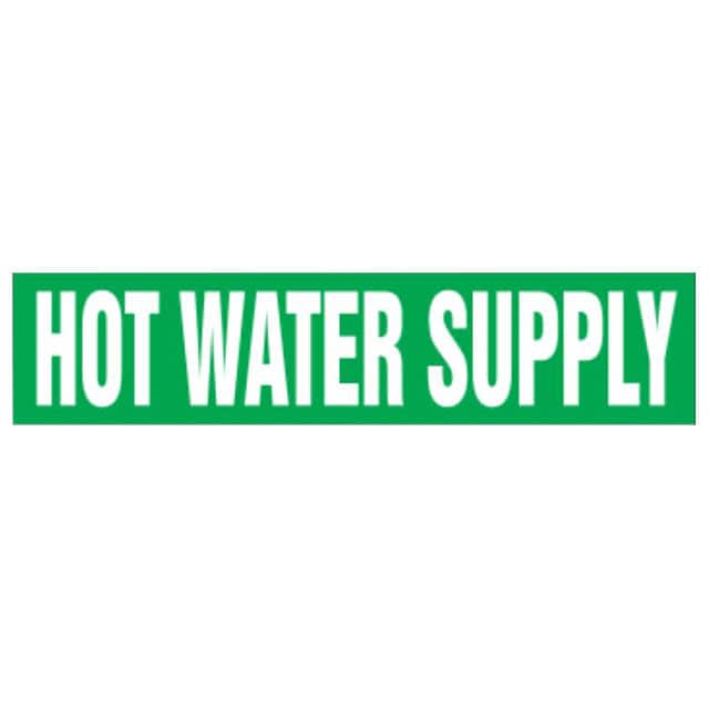 PPMA1333D LABEL 12"X2.5" WHITE/GREEN