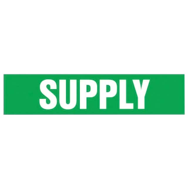PPMA1591D LABEL 12"X2.5" WHITE/GREEN
