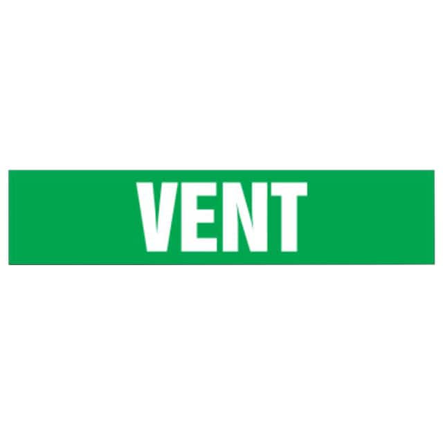 PPMA1623D LABEL 12"X2.5" WHITE/GREEN