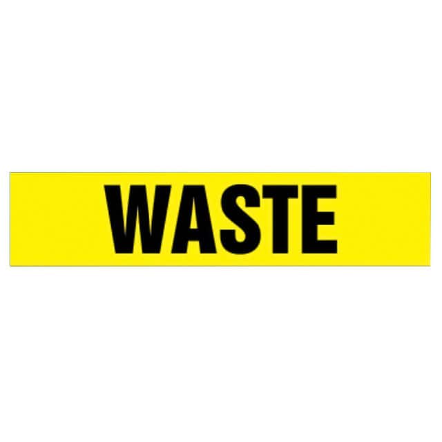 PPMA1627D LABEL 12"X2.5" BLACK/YELLOW